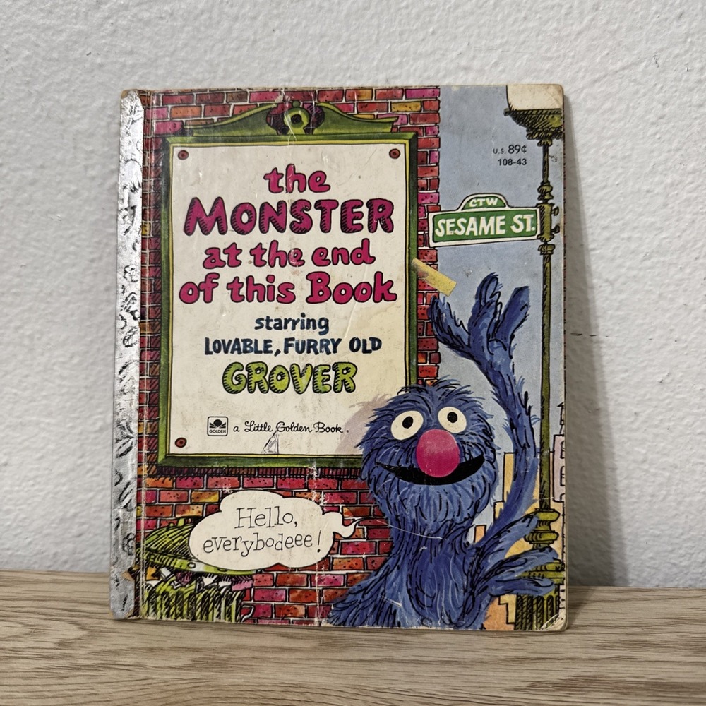 Little Golden Book Sesame Street THE MONSTER AT THE END OF THIS BOOK Grover 1971